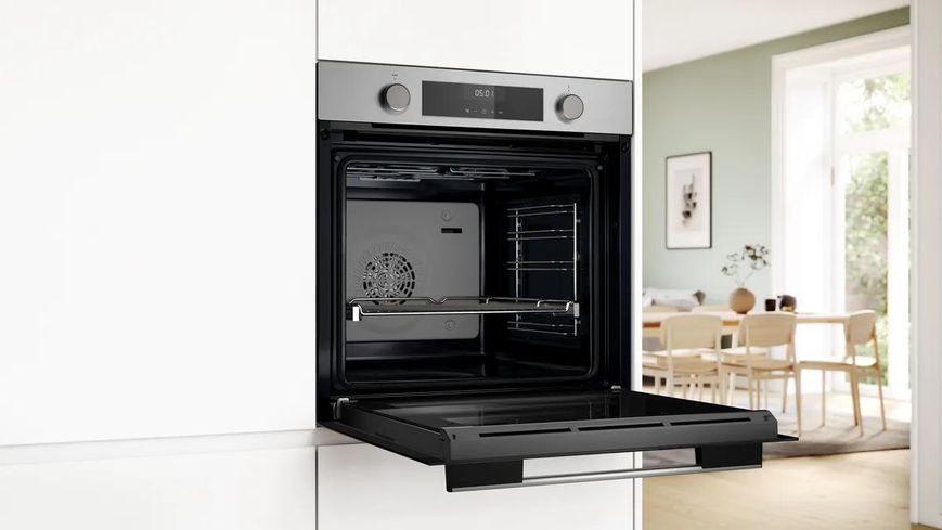 Духова шафа Bosch електрична, 76л, A, дисплей, конвекція, телескопічні направляючі, нержавіюча сталь 399895 фото