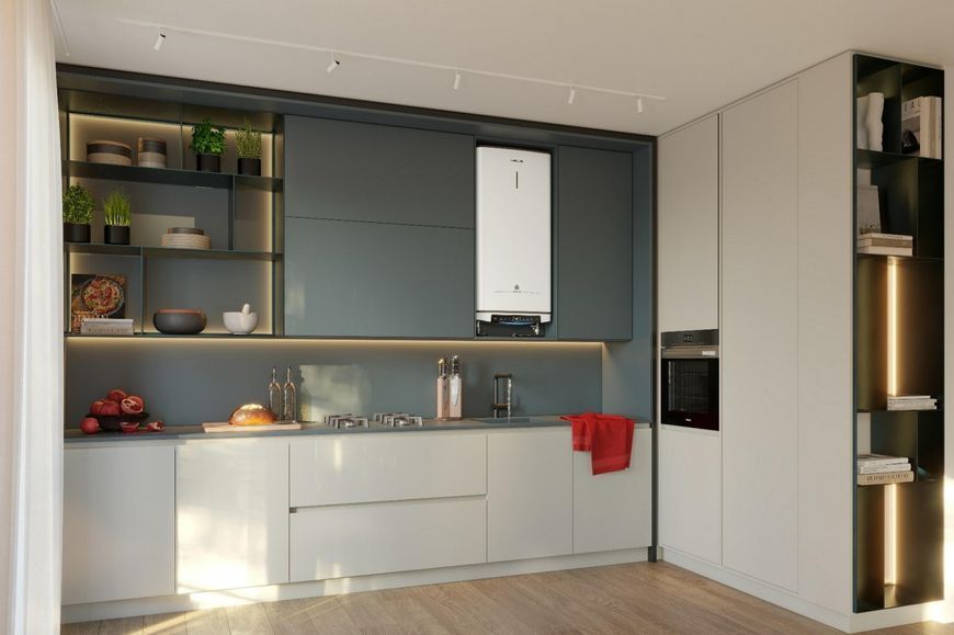 Водонагрівач електр. Ariston плаский слім VELIS PRO DRY WIFI 80 EU, 80л, 2*1,5кВт, сух тен, ун. монтаж, електр. кер-ння, B, Італія, Білий 366015 фото