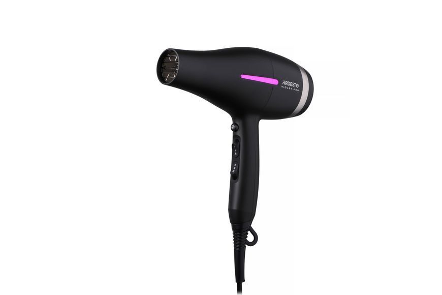Фен Ardesto Violet PRO HD-Y223PRO, 1850-2200Вт, 2 швидкості , 3темп.режими, дифузор, чорний 367648 фото