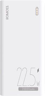 Портативна батарея Romoss 20000mAh Sense 6 22,5W (PPH80-611-1121H) білий 337784 фото
