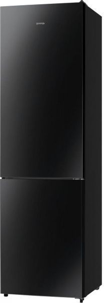 Холодильник Gorenje, з нижн. мороз. камерою,200х60х60см, 2 дв., Х- 238л, М- 98л, A++, NoFrost Plus, Fresh zone, дисплей,чорне скло (NRK620EABG4) 374988 фото