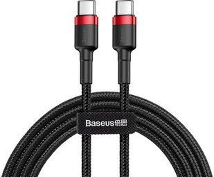 Кабель Baseus Cafule USB Type-C 3A 1.0 М (CATKLF-G91) B-Red 253554 фото