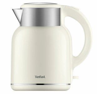 Електрочайник Tefal Thermo Protect XL, 1.9л, пластик, нержавіюча сталь, бежевий (KO190AE0) 367973 фото