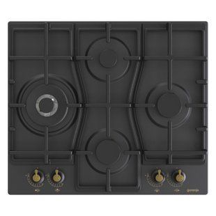 Варильна поверхня Gorenje газова, 60см, чавун, чорний (GW6D42CLB) 369193 фото