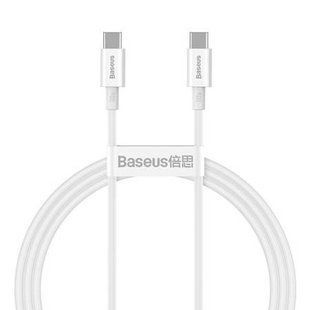 Кабель Baseus Superior Type-C/Type-C 100W (1m) CALD000202 White 245907 фото