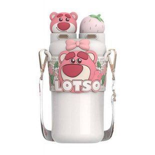 Дитяча Пляшка Для Води Xiaomi Youpin Lotso Strawberry Bear Drinking Childrens Thermal Cup (6922111442057) 324262 фото