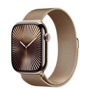 Смарт-годинник Apple Watch Series 10 GPS + LTE 46mm Gold Titanium Case With Gold Milanese Loop M/L MX003 322195 фото