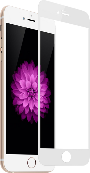 Захисне скло iPhone 6/6s 0.3мм цветное (2в1) 64762 фото