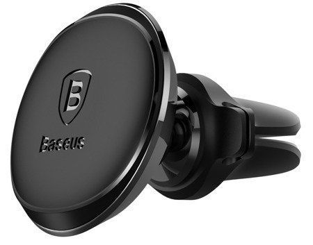 Автомобільний тримач Baseus Magnetic Air Vent Car Mount With Cable Clip SUGX-A01 Black 252249 фото