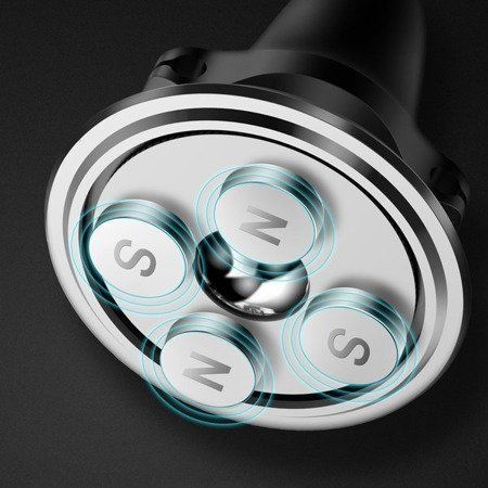 Автомобільний тримач Baseus Magnetic Air Vent Car Mount With Cable Clip SUGX-A01 Black 252249 фото