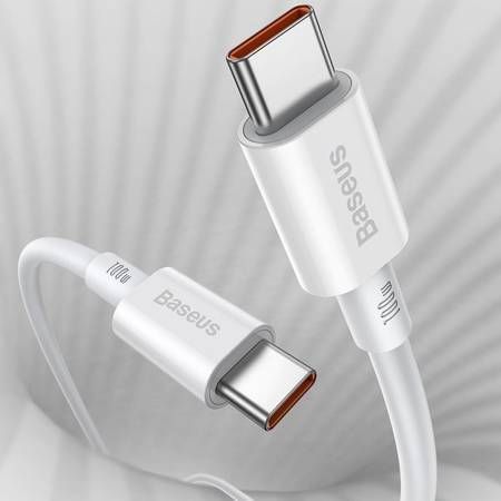 Кабель Baseus Superior Type-C/Type-C 100W (1m) CALD000202 White 245907 фото