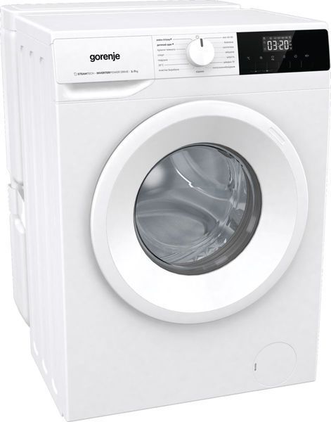 Пральна машина Gorenje фронтальна, з баком, 7кг, 1200, A+, 60см, дисплей, пар, інвертор, білий (WNHPI72SCSIRV) 375744 фото
