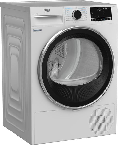 Сушильна машина Beko тепловий насос, 8кг, A+++, 60см, дисплей, підсвітка барабану, білий (B5T68243) 374424 фото