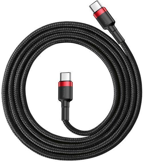 Кабель Baseus Cafule USB Type-C 3A 1.0 М (CATKLF-G91) B-Red 253554 фото