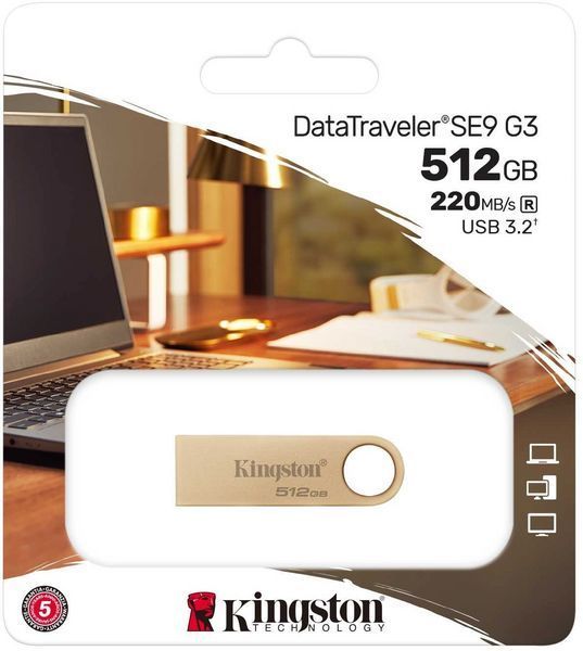 Накопичувач Kingston 512GB USB 3.2 Type-A Gen1 DT SE9 G3 (DTSE9G3/512GB) 374115 фото