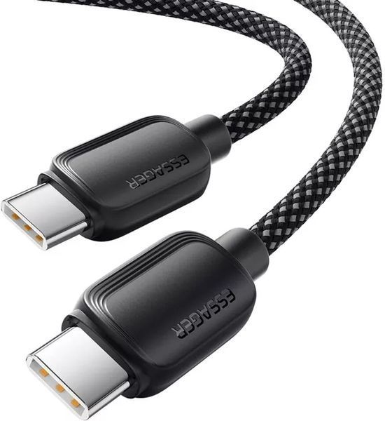 Кабель ESSAGER Breeze USB Cable Type C to Type C 3M 100W (EXCTT1-WLC01-P) Black 314591 фото