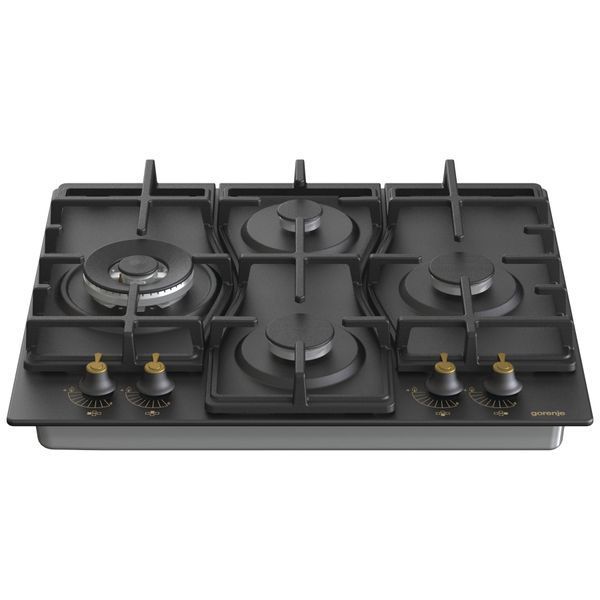 Варильна поверхня Gorenje газова, 60см, чавун, чорний (GW6D42CLB) 369193 фото
