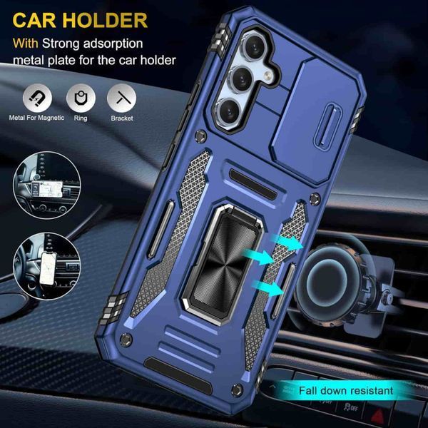Ударостійкий чохол Camshield Army Ring для Samsung Galaxy S23 Синій / Navy 285593 фото