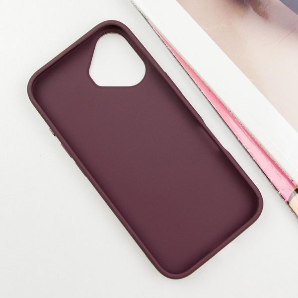 TPU чохол Bonbon Metal Style with MagSafe для Apple iPhone 16 Plus (6.7") Бордовий / Plum 322903 фото