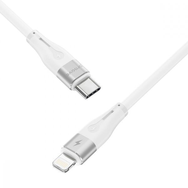 Кабель Proove Soft Silicone Type-C To Lightning 27W (1m) (CCSO27002102) White 316336 фото