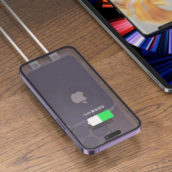 Зовнішній MagSafe Акумулятор Proove 10000mAh 20W Hoodman Magnetic (PBH120010003) Grey 315486 фото