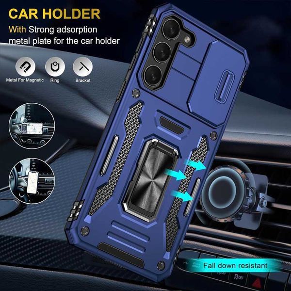 Ударостійкий чохол Camshield Army Ring для Samsung Galaxy S23 Синій / Navy 285593 фото
