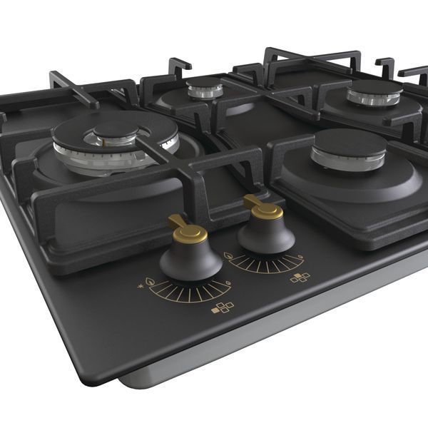 Варильна поверхня Gorenje газова, 60см, чавун, чорний (GW6D42CLB) 369193 фото