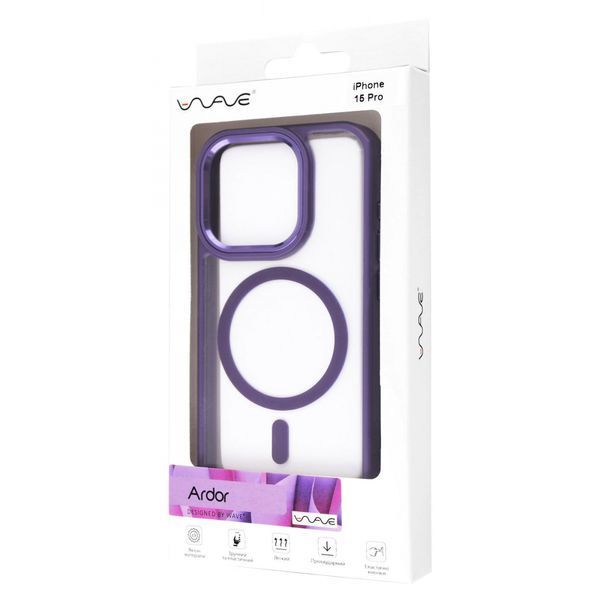 Чохол WAVE Ardor Case with Magnetic Ring iPhone 15 Pro deep purple 351695 фото