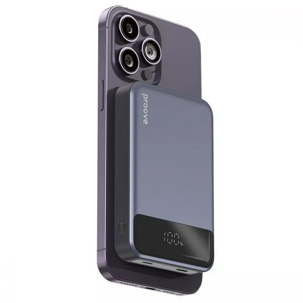 Зовнішній MagSafe Акумулятор Proove 10000mAh 20W Hoodman Magnetic (PBH120010003) Grey 315486 фото
