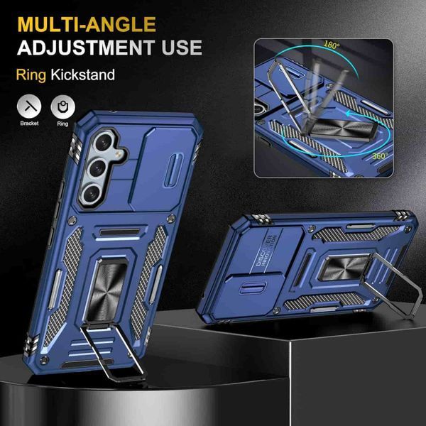 Ударостійкий чохол Camshield Army Ring для Samsung Galaxy S23 Синій / Navy 285593 фото