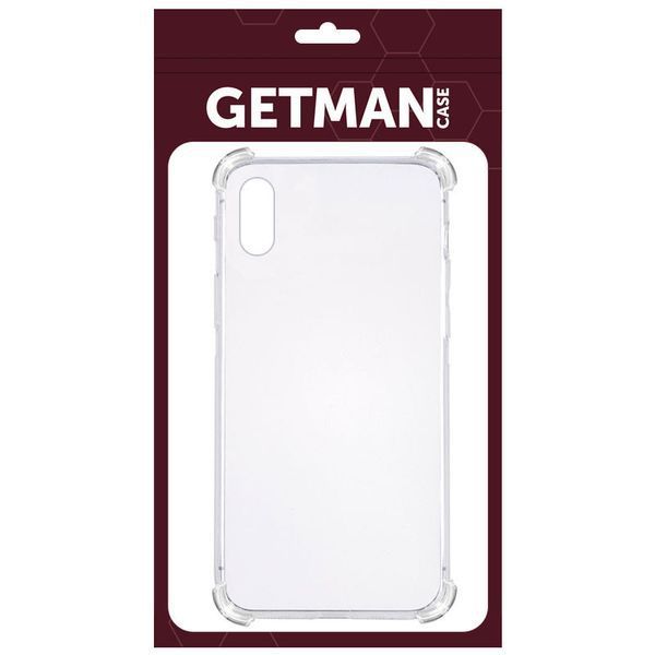 TPU чохол GETMAN Ease logo посилені кути для Apple iPhone XS Max (6.5") Безбарвний (прозорий) 215246 фото