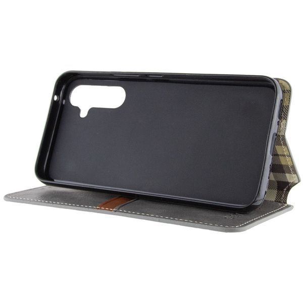 Шкіряний чохол книжка GETMAN Cubic (PU) для Samsung Galaxy A36 5G / A56 5G Сірий 347992 фото