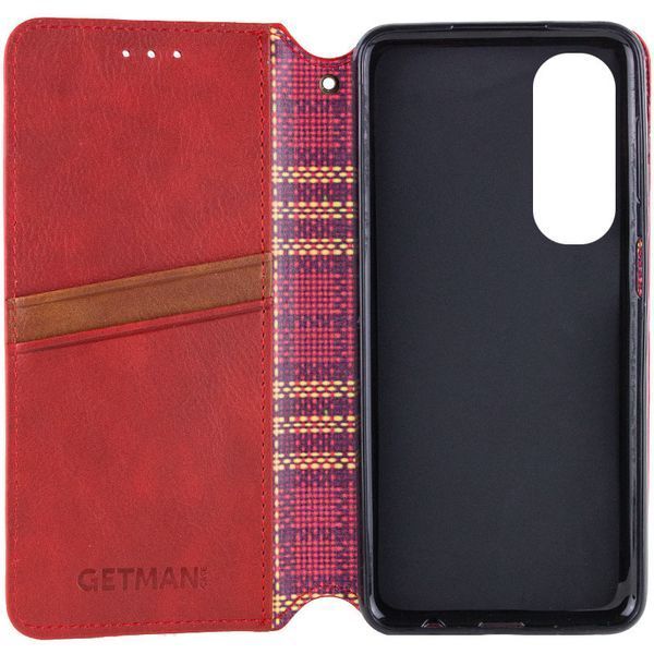 Шкіряний чохол-книжка GETMAN Cubic (PU) для Oppo A60 4G Червоний 358694 фото