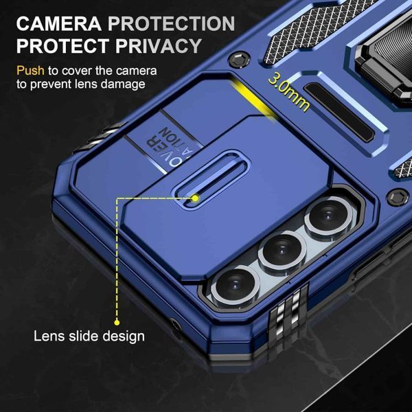 Ударостійкий чохол Camshield Army Ring для Samsung Galaxy S23 Синій / Navy 285593 фото