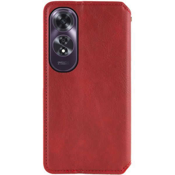 Шкіряний чохол-книжка GETMAN Cubic (PU) для Oppo A60 4G Червоний 358694 фото