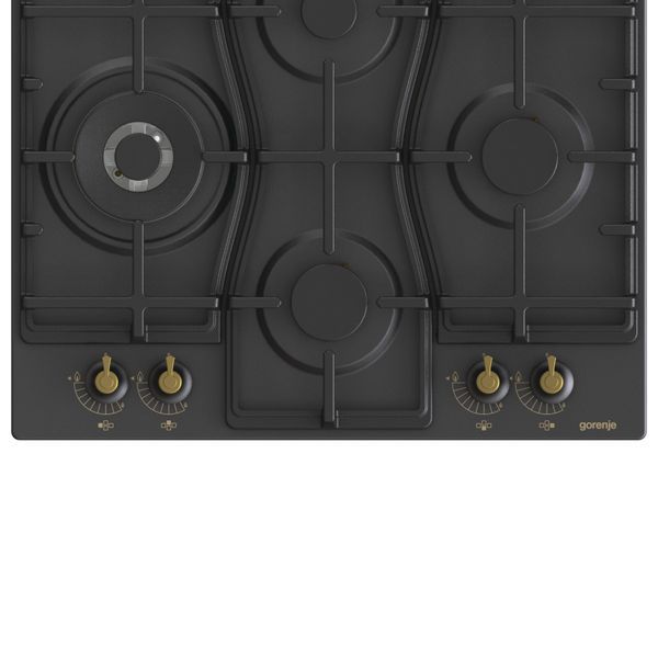 Варильна поверхня Gorenje газова, 60см, чавун, чорний (GW6D42CLB) 369193 фото