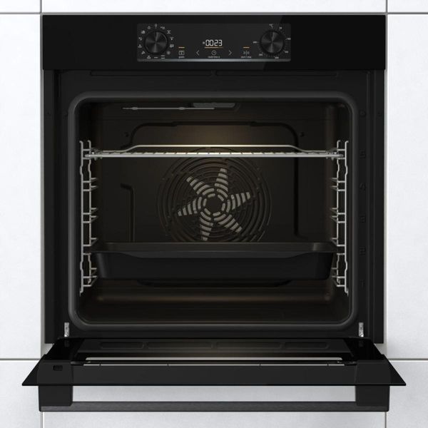 Духова шафа Gorenje електрична, 77л, A+, дисплей, макс.темп.- 300, IconLed, чорний 390399 фото