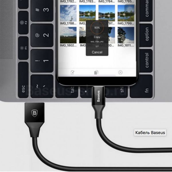 Кабель Baseus Cafule MicroUSB (CAMKLF-BG1) Black 1m 142950 фото