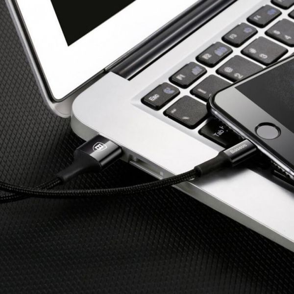 Кабель Baseus Cafule MicroUSB (CAMKLF-BG1) Black 1m 142950 фото