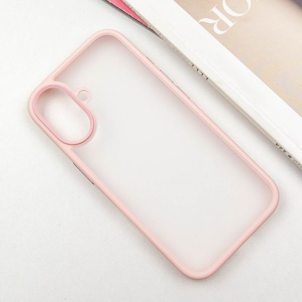 TPU+PC чохол Metal Buttons для Apple iPhone 16 (6.1") Рожевий 318260 фото