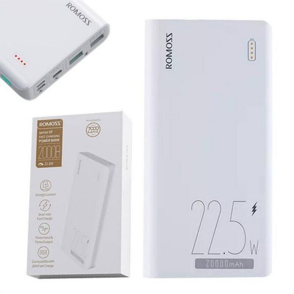 Портативна батарея Romoss 20000mAh Sense 6 22,5W (PPH80-611-1121H) білий 337784 фото