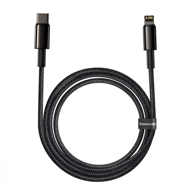 Кабель Baseus Tungsten Gold Type-C To Lightning PD 20W (2m) CATLWJ-A01 Black 274263 фото