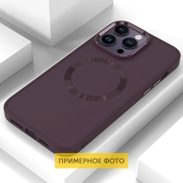 TPU чохол Bonbon Metal Style with MagSafe для Apple iPhone 16 Plus (6.7") Бордовий / Plum 322903 фото