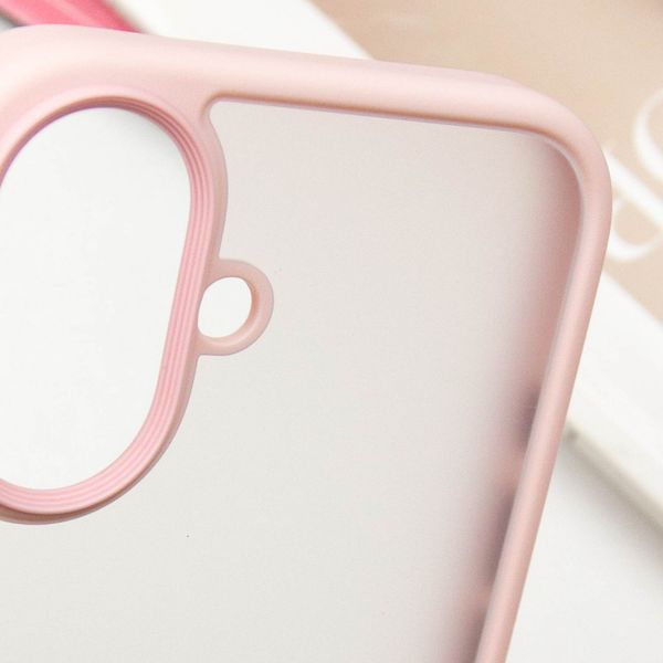 TPU+PC чохол Metal Buttons для Apple iPhone 16 (6.1") Рожевий 318260 фото