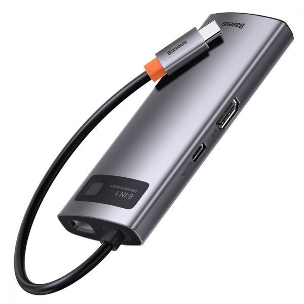 USB-Хаб Baseus Metal Gleam Series 6-in-1 Type-C CAHUB-CW0G Grey 246426 фото