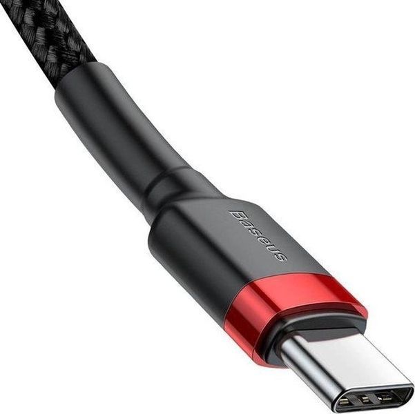 Кабель Baseus Cafule USB Type-C 3A 1.0 М (CATKLF-G91) B-Red 253554 фото