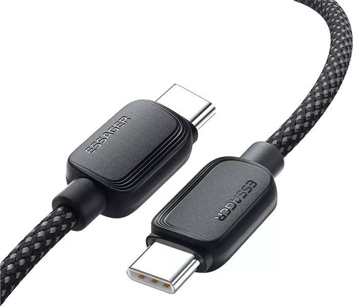 Кабель ESSAGER Breeze USB Cable Type C to Type C 3M 100W (EXCTT1-WLC01-P) Black 314591 фото