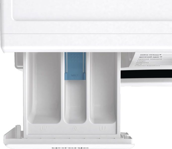 Пральна машина Gorenje фронтальна, з баком, 7кг, 1200, A+, 60см, дисплей, пар, інвертор, білий (WNHPI72SCSIRV) 375744 фото