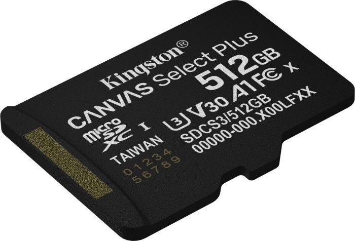 Карта пам'яті Kingston MicroSDXC 512GB Canvas Select Plus Gen3 150MB/s A1 (SDCS3/512GBSP) 388827 фото