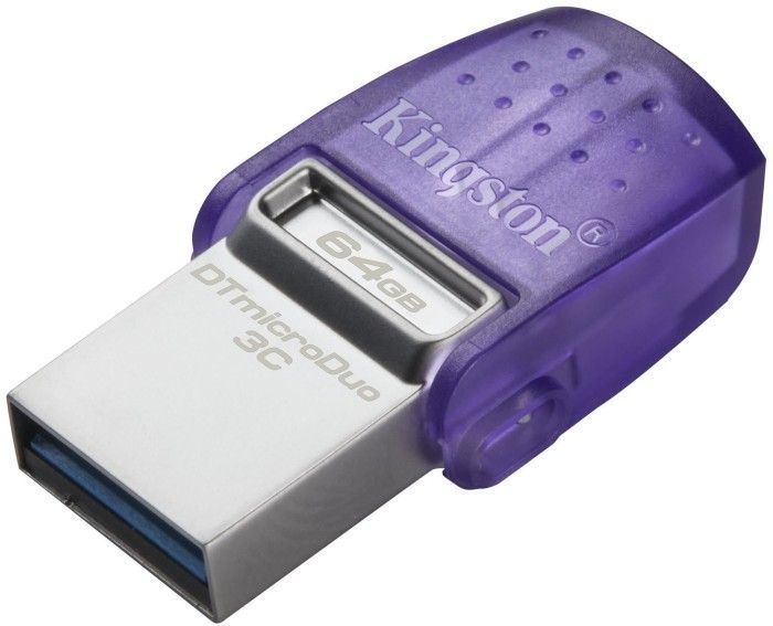 Флеш-пам'ять USB Kingston DT microDuo 3C 64GB USB-A+USB-C (DTDUO3CG3/64GB) 319916 фото